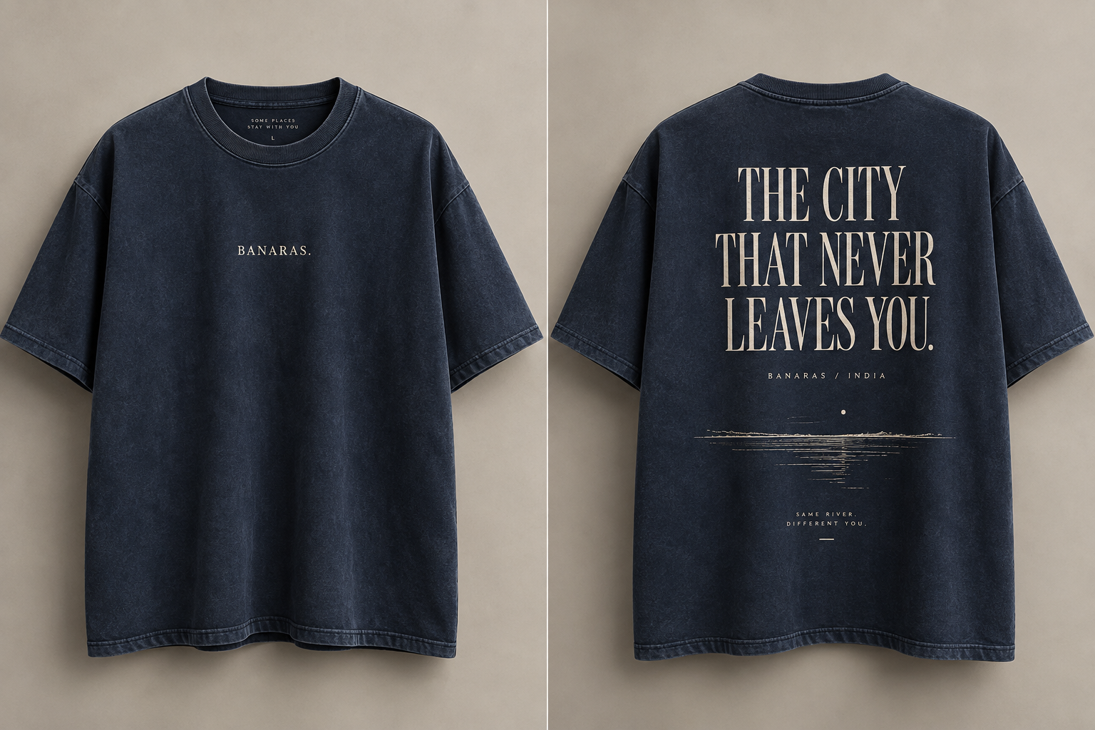 Kaal Boxy Tee in Navy — view 1 of 4